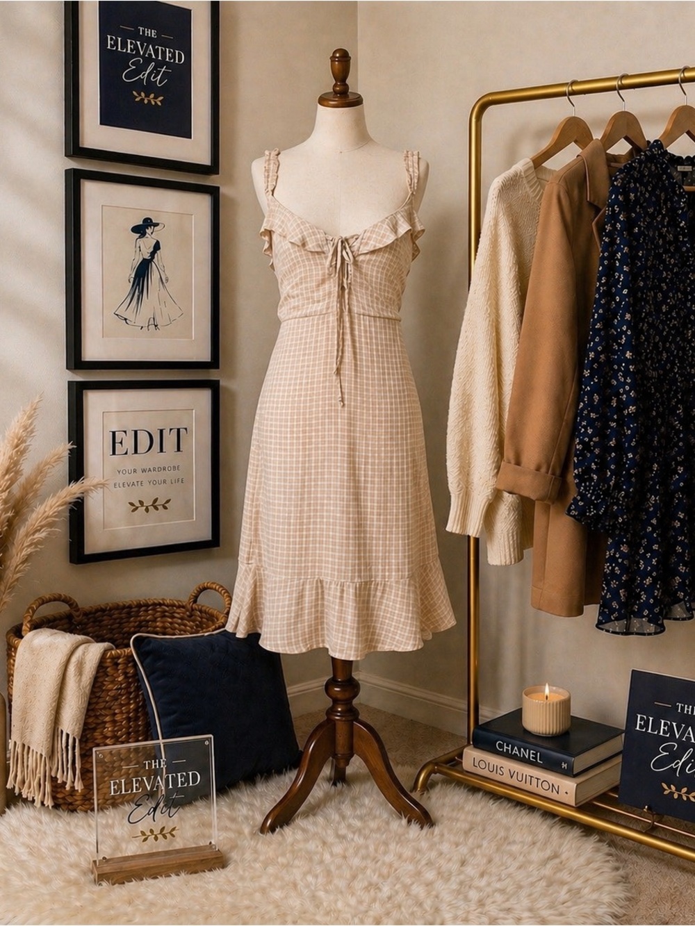 NWT American Eagle Babydoll Dress | Soft Neutral Cottagecore Chic XL